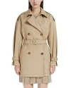 Max Mara Dark Beige Zeno Trench Coat In Drip-free Twill In Colonial