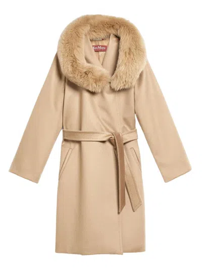 Max Mara Studio Outerwear In Camel