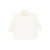 Max Mara Short-sleeve Button Jacket In White