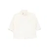Max Mara Short-sleeve Button Jacket In White