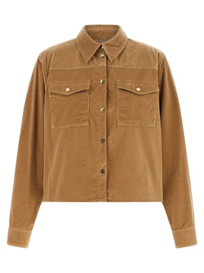 Max Mara Studio Overshirt In Camel