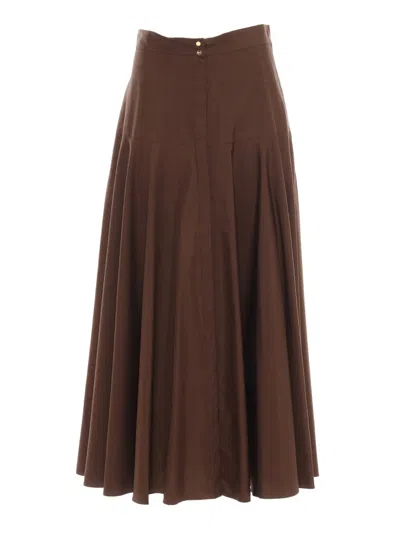 Max Mara Oxiria Skirt In Brown