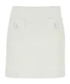 Max Mara Studio White Triacetate Blend Pagine Mini Skirt