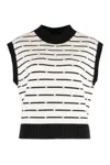 Max Mara Panetto Knitted Wool And Cashmere Vest In White