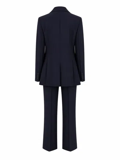 Max Mara Studio Pant Suit In Blue