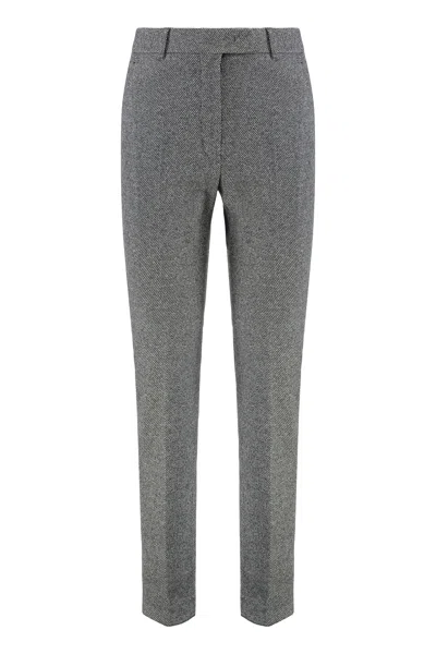 Max Mara Studio Pantalone A Sigaretta In Jersey In Gray