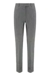 Max Mara Studio Pantalone A Sigaretta In Jersey In Gray