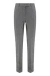 Max Mara Studio Pantalone A Sigaretta In Jersey In Gray