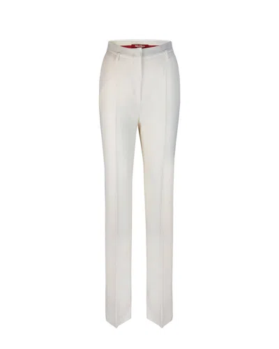 Max Mara Studio Pantalone Alabama Bianco In White