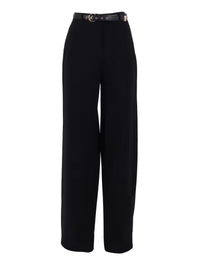 Max Mara Studio Pantalone Lungo Amico In Black