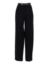 Max Mara Studio Pantalone Lungo Amico In Black