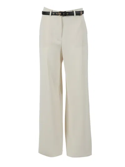 Max Mara Studio Pantalone Lungo Amico In White