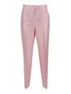 Max Mara Studio Pantalone Lungo Mseorata In Pink