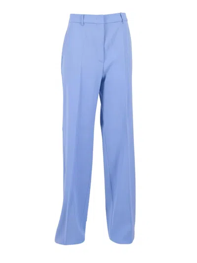 Max Mara Studio Pantalone Lungo Quasar In Blue