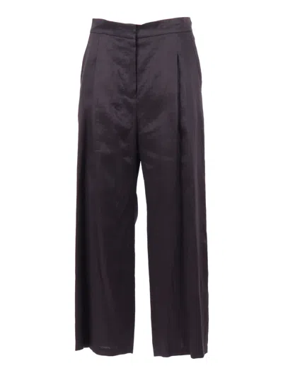 Max Mara Studio Pantalone Lungo Tartufo In Black