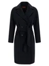 Max Mara Panteon Coat In Blue