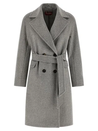 Max Mara Studio 'panteon' Coat In Gray