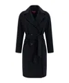 Max Mara Studio Panteon Double-breasted Coat In Black