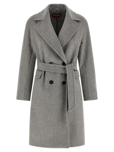 Max Mara Studio 'panteon' Coat In Gray