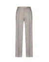 Max Mara Studio Pantalone Satira Beige In Gray