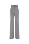 Max Mara Studio Grey Wool Zac Pant In Gray