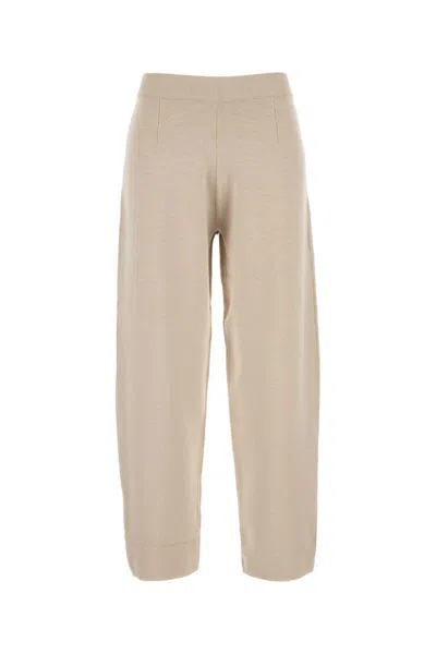 Max Mara Studio Pants In Beige O Tan