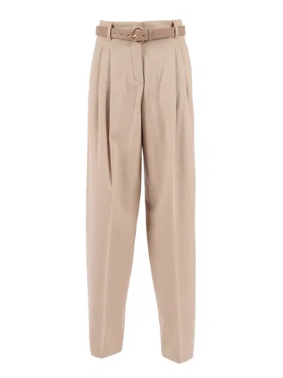 Max Mara Studio Pants In Brown