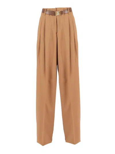 Max Mara Studio Pants In Brown