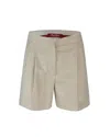 Max Mara Favilla Shorts In Gold Twill In Toni Neutri