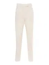 Max Mara Belt-loop Casual Pants In White