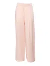 Max Mara Womens Powder Lino Wide-leg High-rise Woven Trousers In White