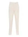 Max Mara Studio High Waist Straight Leg Pants In White