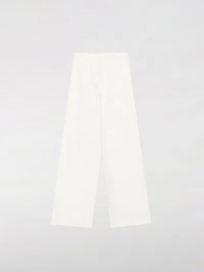 Max Mara Flared Trousers In Technical Jersey In White