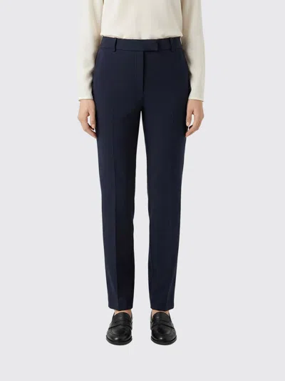 Max Mara Studio Pants Woman Blue In Black