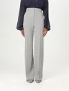 Max Mara Studio Pants Woman Grey In Gray
