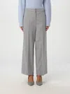 Max Mara Studio Pants Woman Grey In Gray