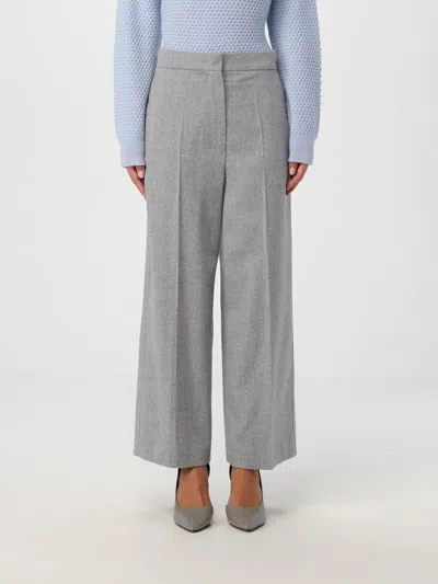 Max Mara Studio Pants Woman Grey In Gray