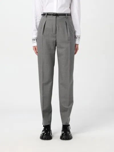 Max Mara Studio Pants Woman Grey In Gray
