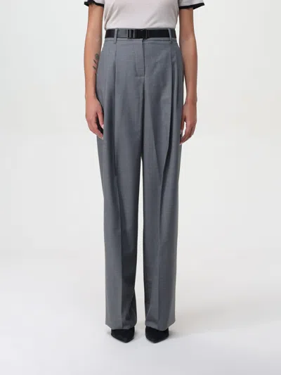 Max Mara Studio Pants Woman Grey In Gray
