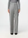 Max Mara Waistband Loop Casual Pants In Gray