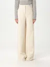 Max Mara Studio Pants Woman Ivory In Neutral