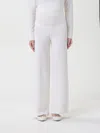Max Mara Studio Pants Woman White In White