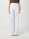 Max Mara Ruggero Trousers In White Cotton Drill In White