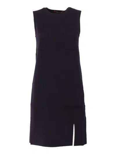 Max Mara Studio Parata 针织连衣裙 In Blue