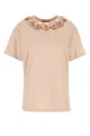 Max Mara Studio Pastel Pink Jersey Gennaio T-shirt In Nude