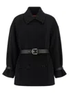 Max Mara Pausa Coat In Black