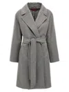 Max Mara Pazzo Coats And Trench Coats Gray In Gray