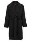 Max Mara Cles Virgin Wool Blend Belted Coat