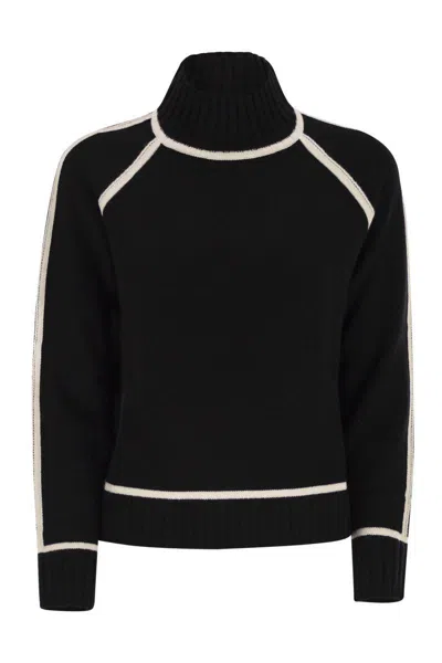 Max Mara Studio Pescara - Wool And Cashmere Turtleneck Sweater In Black