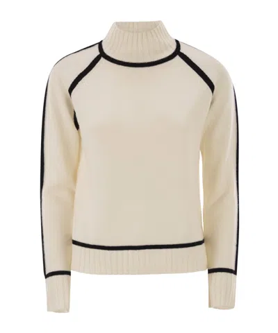 Max Mara Studio Pescara High Neck Jumper In Brown